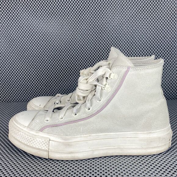 Converse All Star Hi Lift Platform Sneakers Womens Size 8.5 Leather A05962C - Picture 2 of 13